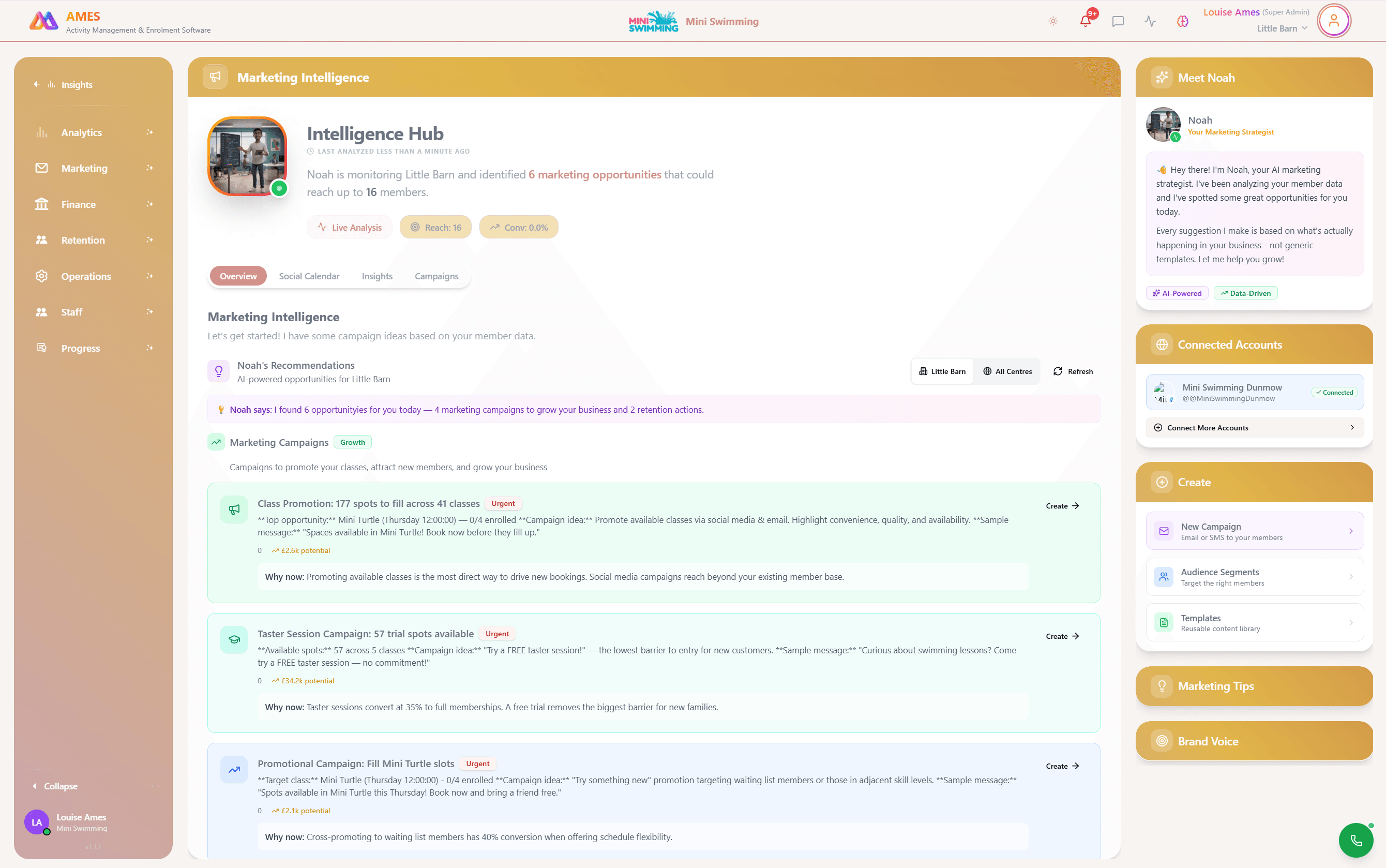 AMES activity management software – screen 4