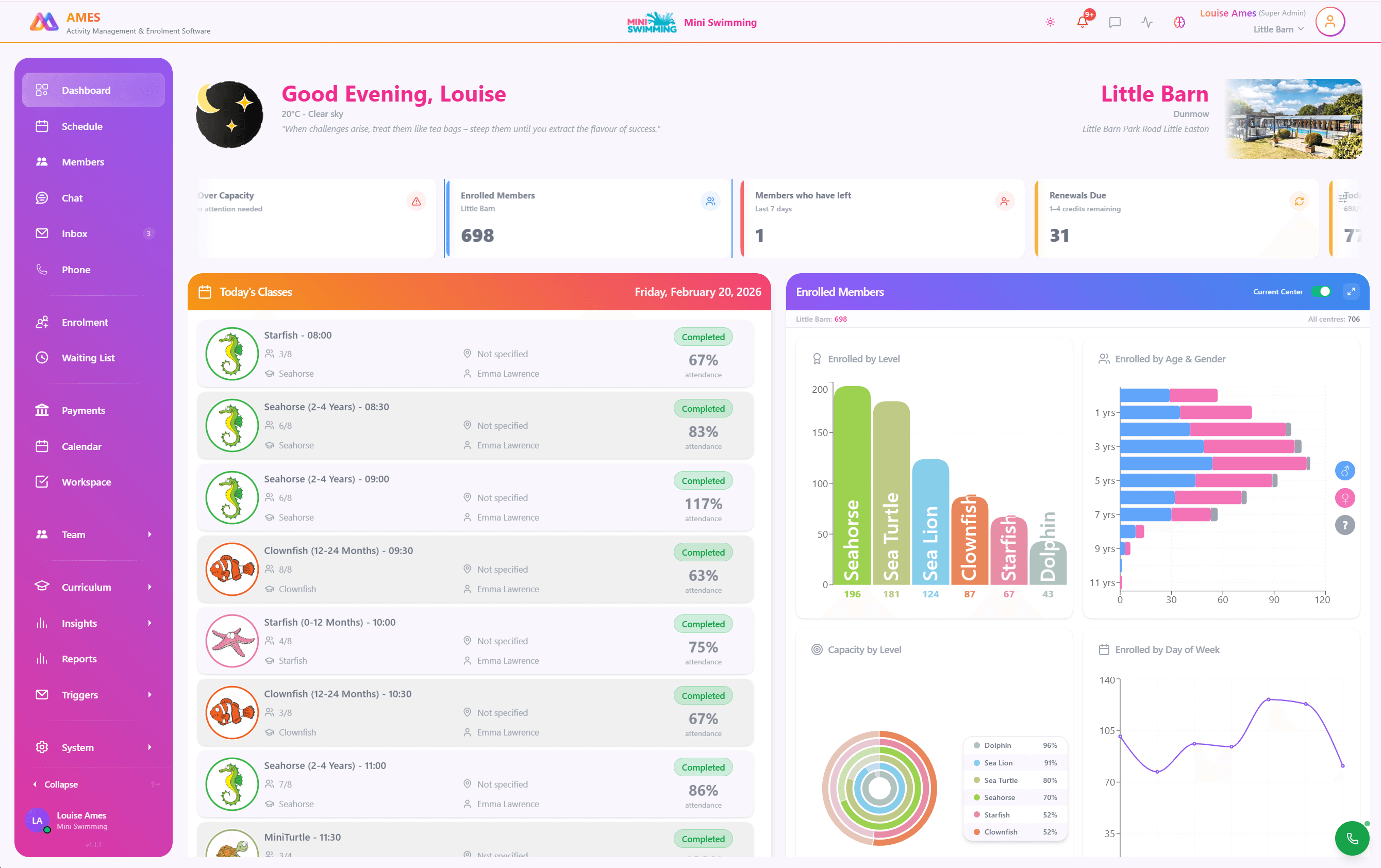 AMES activity management software – screen 5
